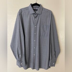 Tommy Hilfiger Gray Windowpane Dress Shirt